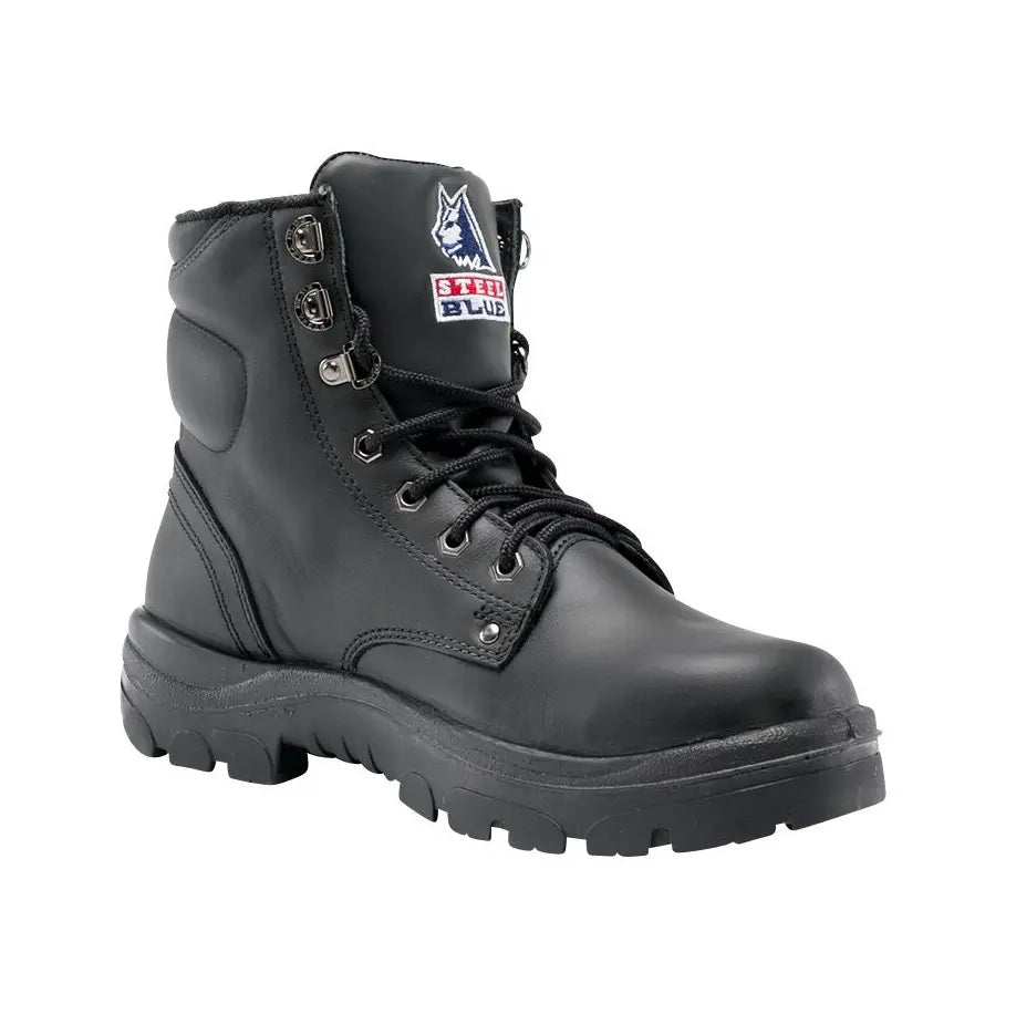 Steel Blue Argyle Nitrile Lace-Up Safety Boot - 322102