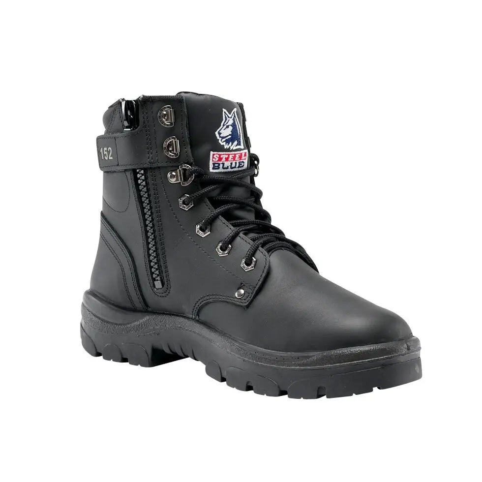 Steel Blue Argyle Nitrile Zip/Lace Safety Boot - 322152