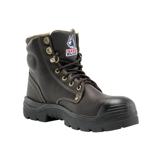 Steel Blue Argyle Nitrile PR Midsole Lace-Up Safety Boot + Scuff - 382102