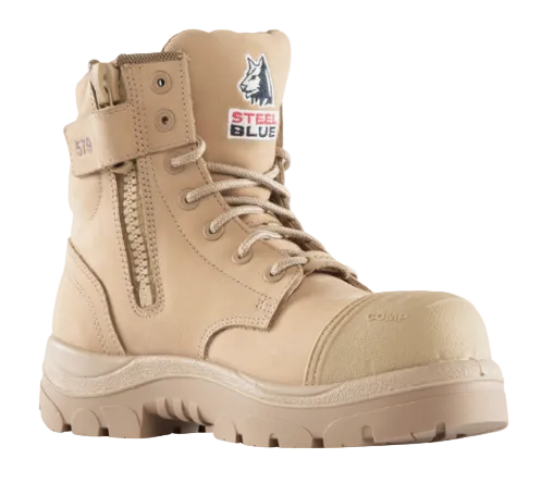 Steel Blue Argyle Ladies Zip Scuff Toe Composite Safety Boot - 518579