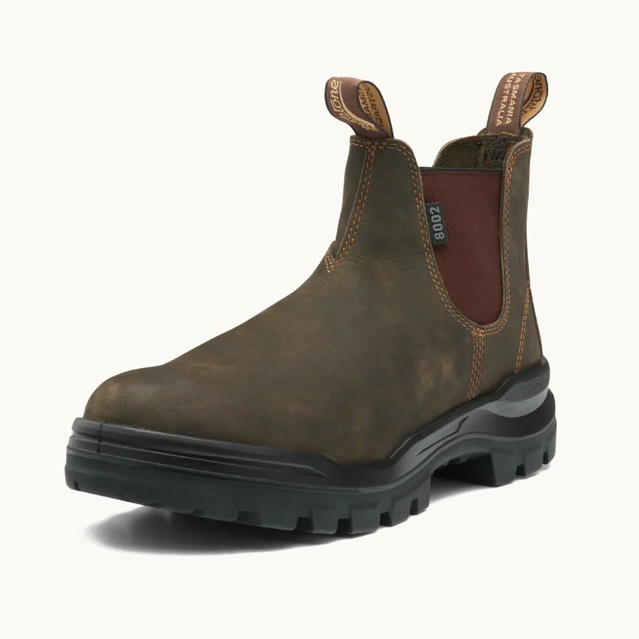 Blundstone RotoFlex Water-Resistant Nubuck Elastic Side Safety Boot - 8002