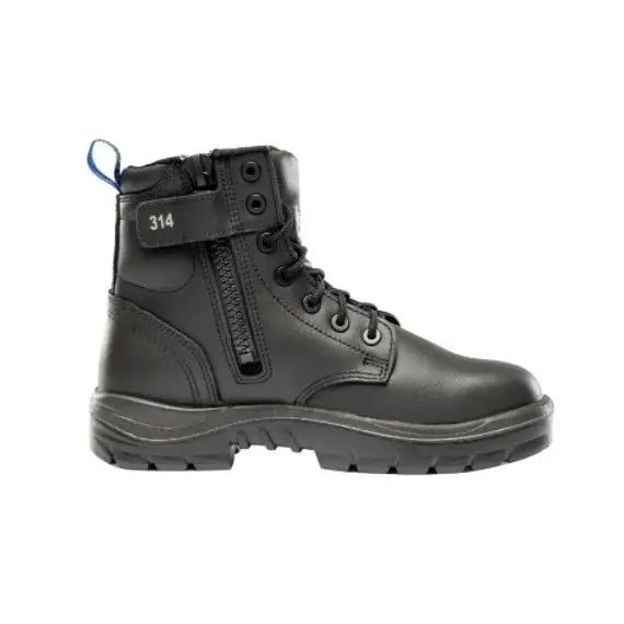 Steel Blue Argyle Zip/Lace Caustic Rubber Safety Boot - 822314