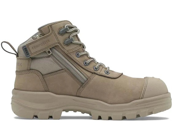 Blundstone Rotoflex Nubuck Zip/Lace Safety Boot - 8553