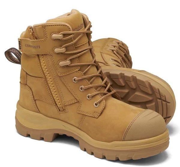 Blundstone Rotoflex Nubuck Zip/Lace Safety Boot - 8560