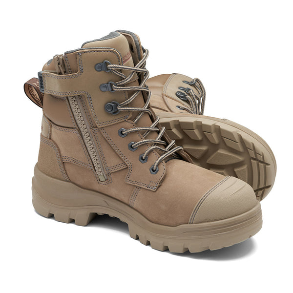 Blundstone RotoFlex Leather Zip/Lace Safety Boot - B8063