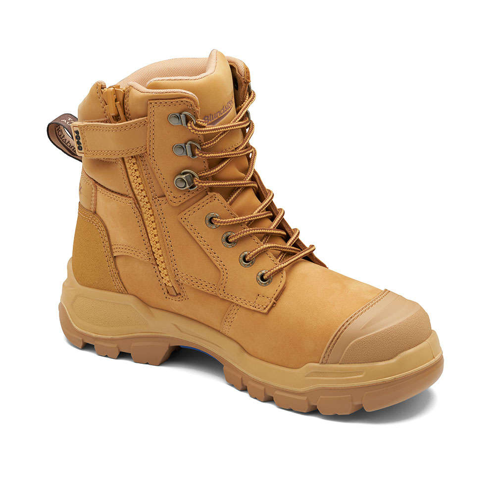 Blundstone RotoFlex Nubuck Zip/Lace Nitrile Safety Boot - B9060