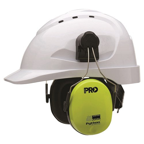 PYTHON HARD HAT EARMUFFS SLIMLINE HI VIS YELLOW