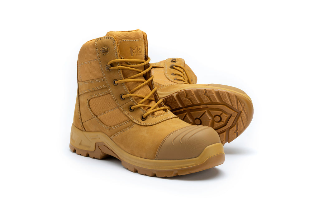 M8 Cobber High Zip/Lace Safety Boot - M8SF001