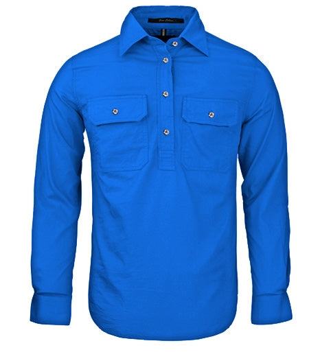 PILBARA LADIES CLOSE FRONT L/S SHIRT - RM300CF
