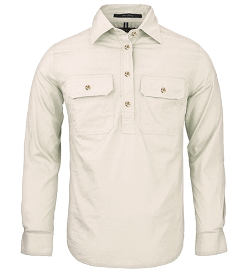 PILBARA LADIES CLOSE FRONT L/S SHIRT - RM300CF