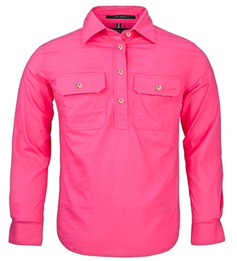 Kids Pilbara Closed Front L/S Shirt - RM400CF