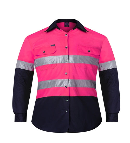 Ritemate Kids 2 Tone Open Front Shirt with Tape RM4050R