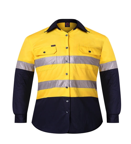 Ritemate Kids 2 Tone Open Front Shirt with Tape RM4050R
