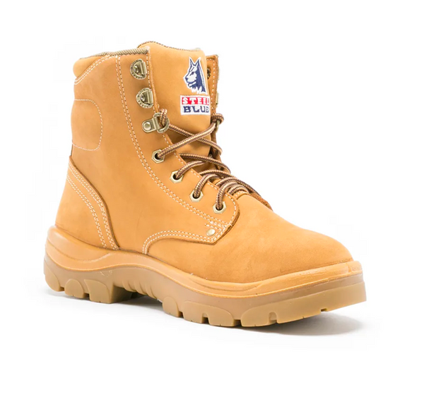 Steel Blue Argyle Lace-Up Non-Safety Boot - 310102