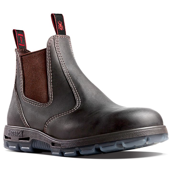 Redback Bobcat Elastic Sided Oil Kip Safety Boot - USBOK